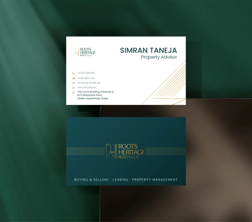 Roots Heritage Realty LLC - Visiting Card Design