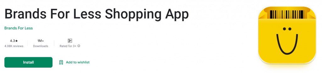 Brands For Less Shopping App