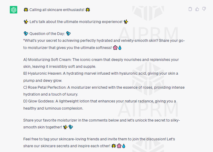 Social Media Prompts for ChatGPT