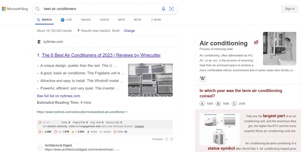 bing search 